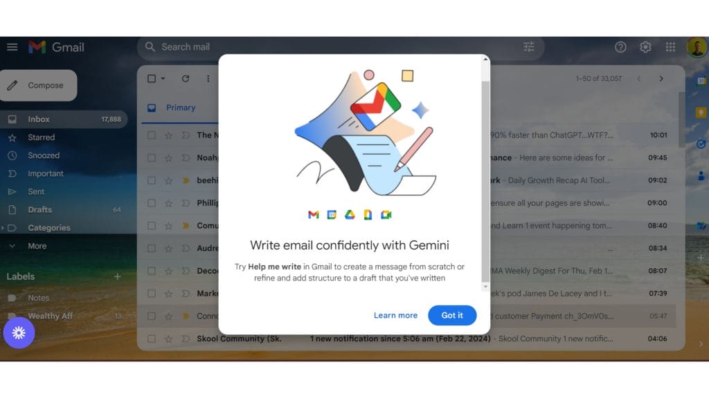 Gemini in Gmail get started