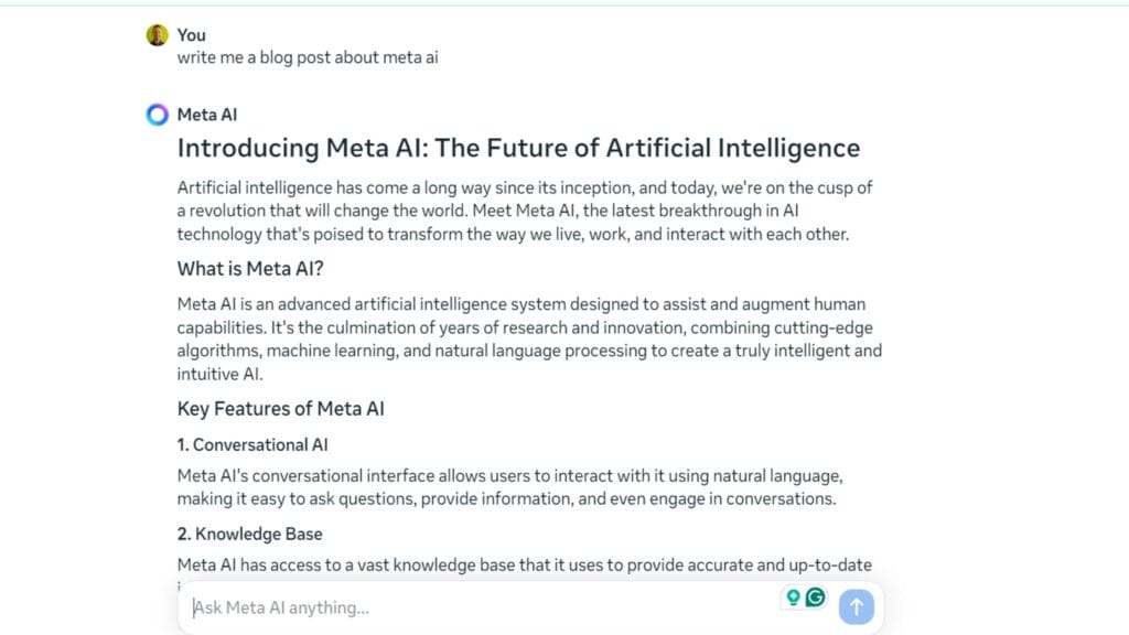 Meta AI vs ChatGPT