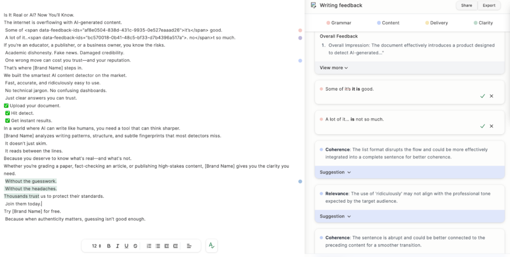 writing feedback library