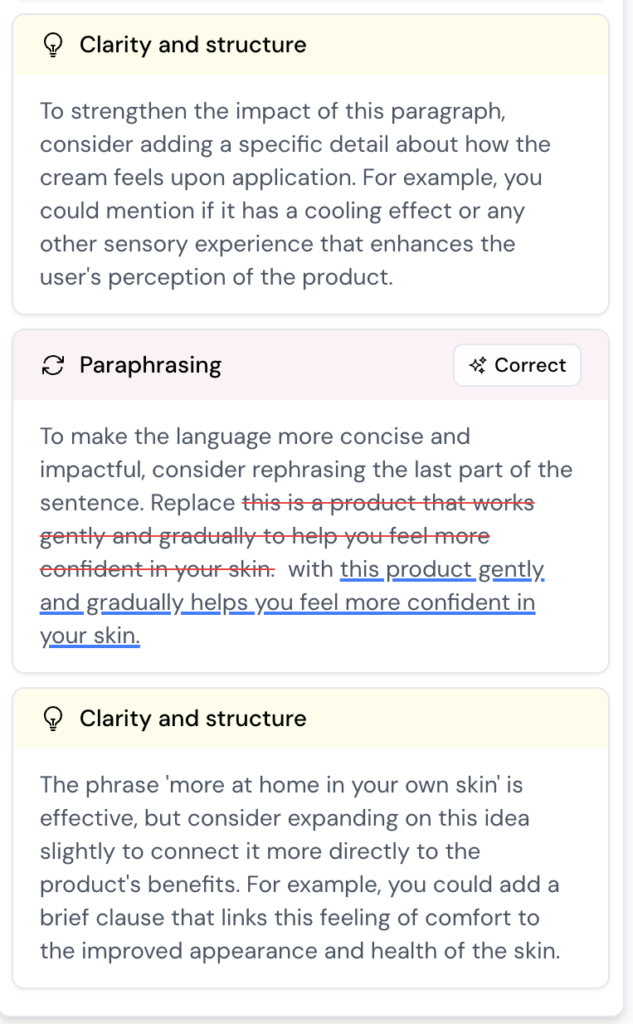 feedback examples
